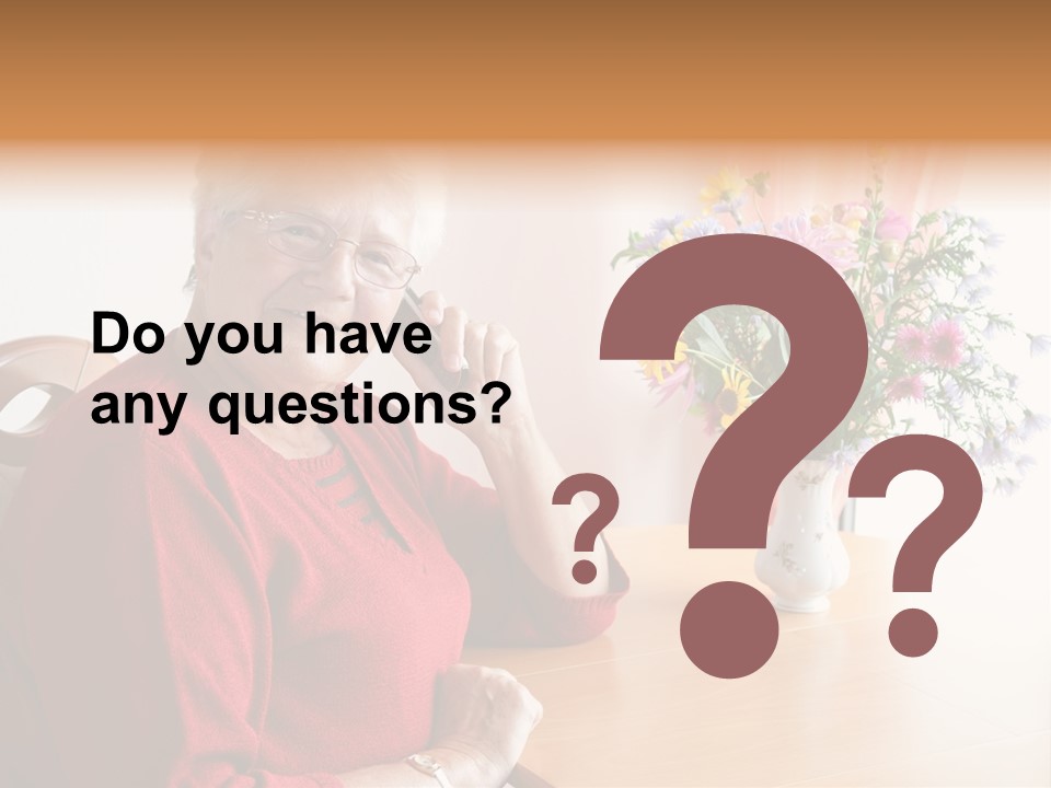 Granny Happiness Pensioner PowerPoint Template