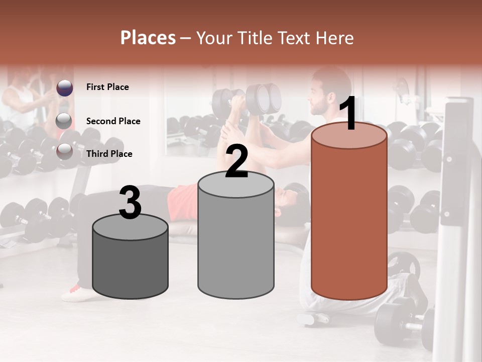 Instructor Bench Caucasian PowerPoint Template