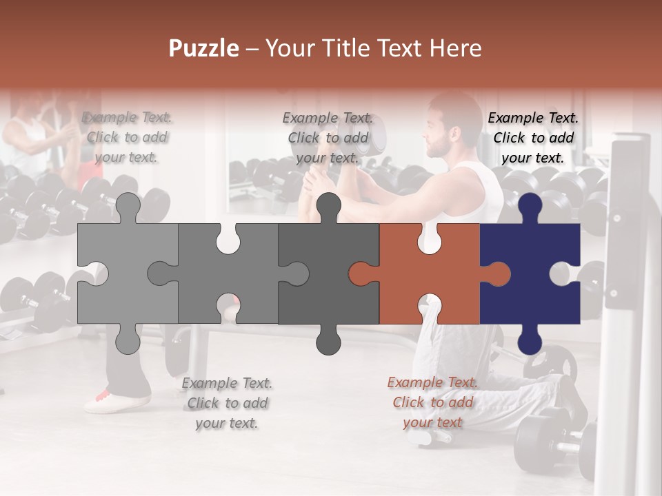 Instructor Bench Caucasian PowerPoint Template