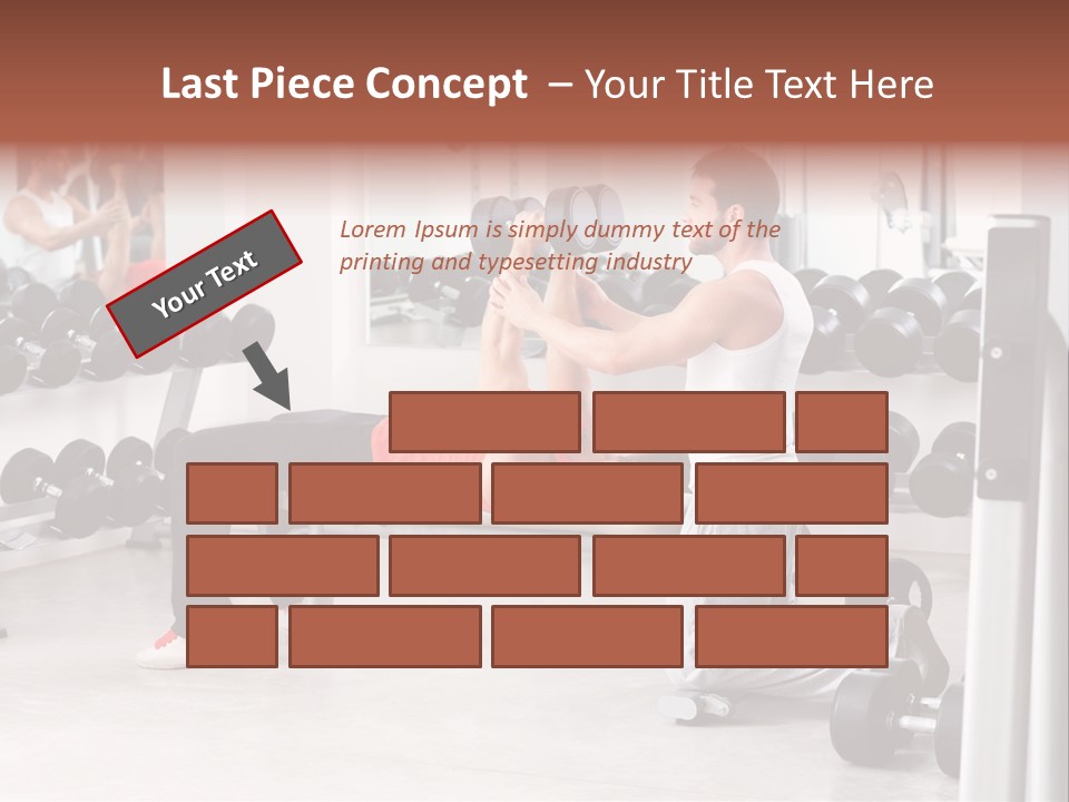Instructor Bench Caucasian PowerPoint Template