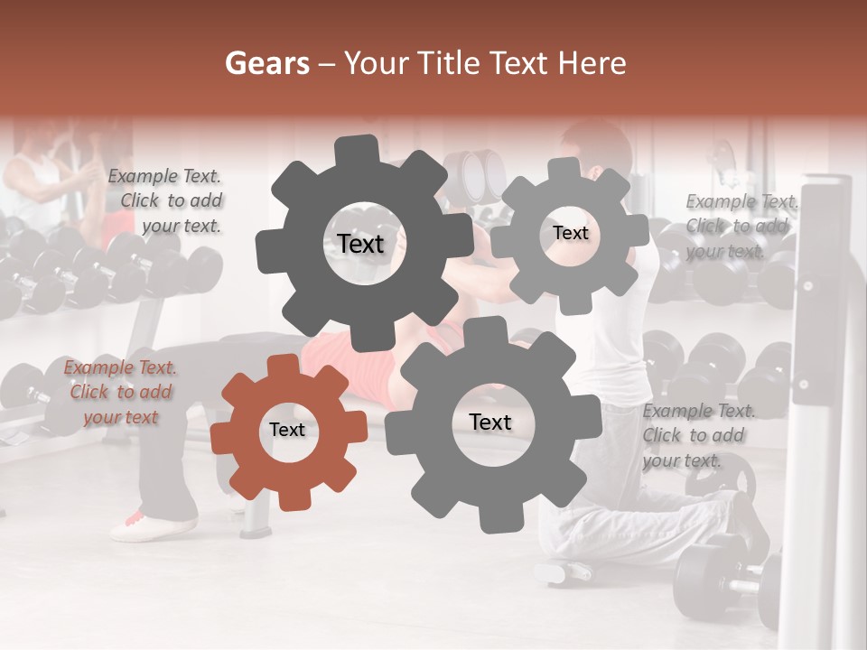 Instructor Bench Caucasian PowerPoint Template