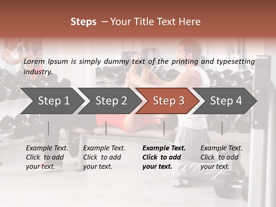Instructor Bench Caucasian PowerPoint Template