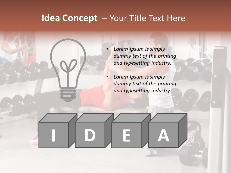 Instructor Bench Caucasian PowerPoint Template