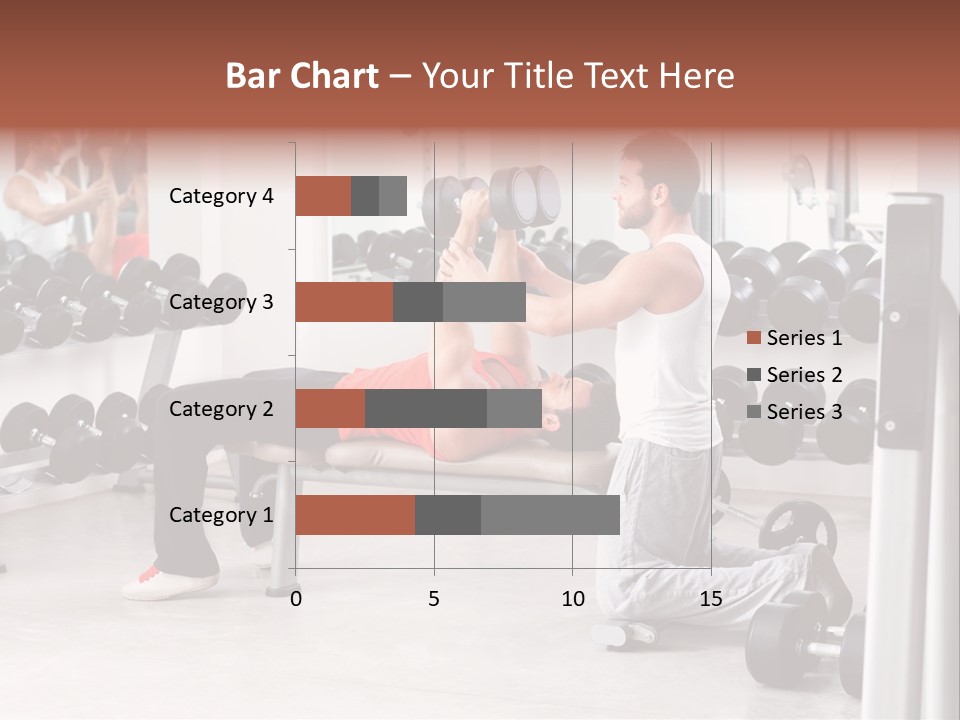 Instructor Bench Caucasian PowerPoint Template