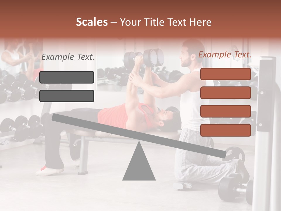 Instructor Bench Caucasian PowerPoint Template