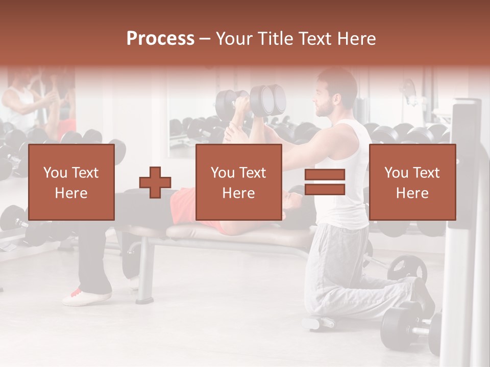 Instructor Bench Caucasian PowerPoint Template