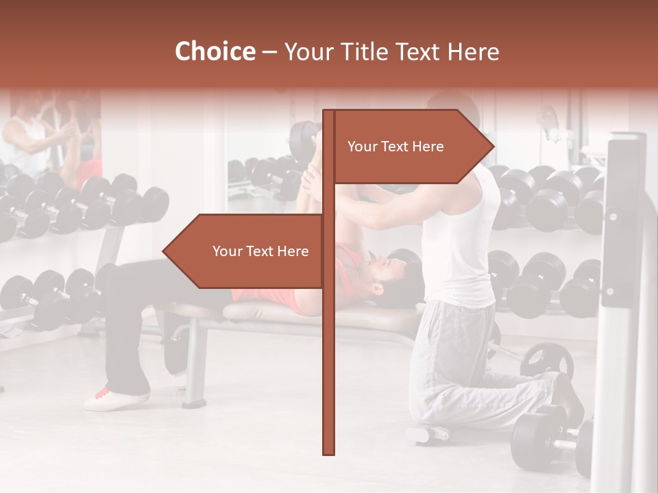 Instructor Bench Caucasian PowerPoint Template