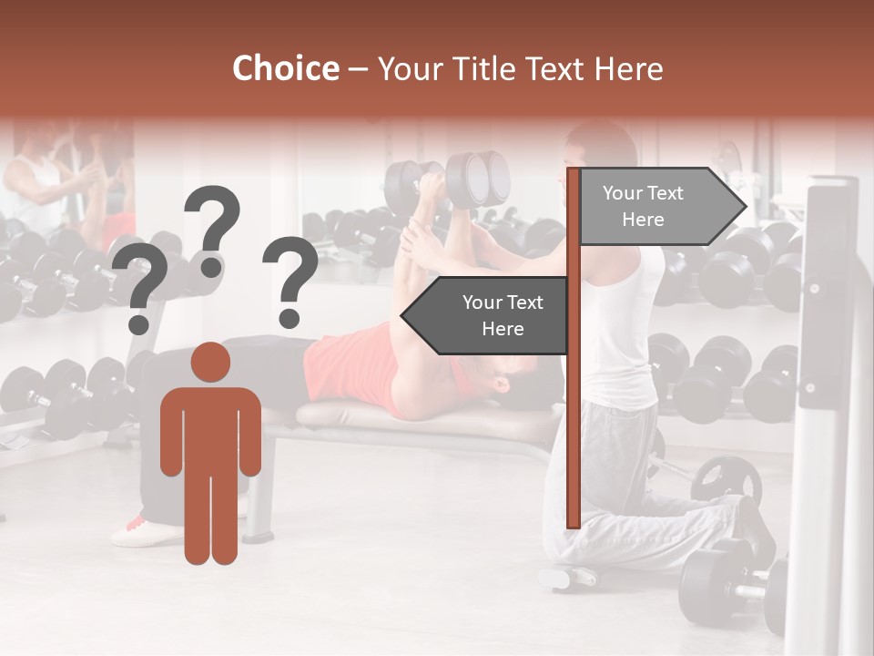Instructor Bench Caucasian PowerPoint Template