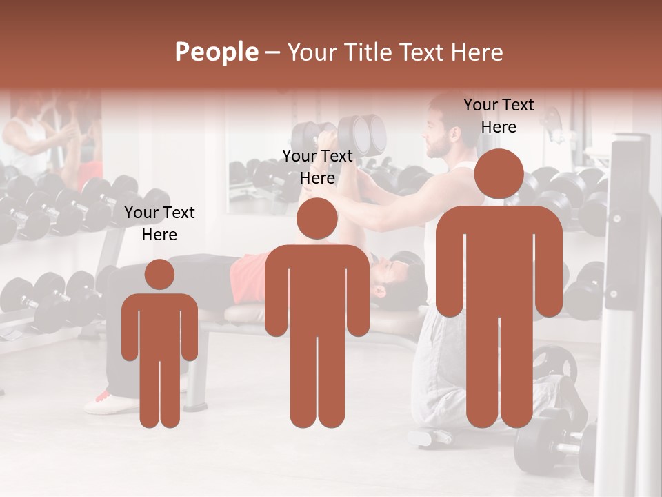 Instructor Bench Caucasian PowerPoint Template