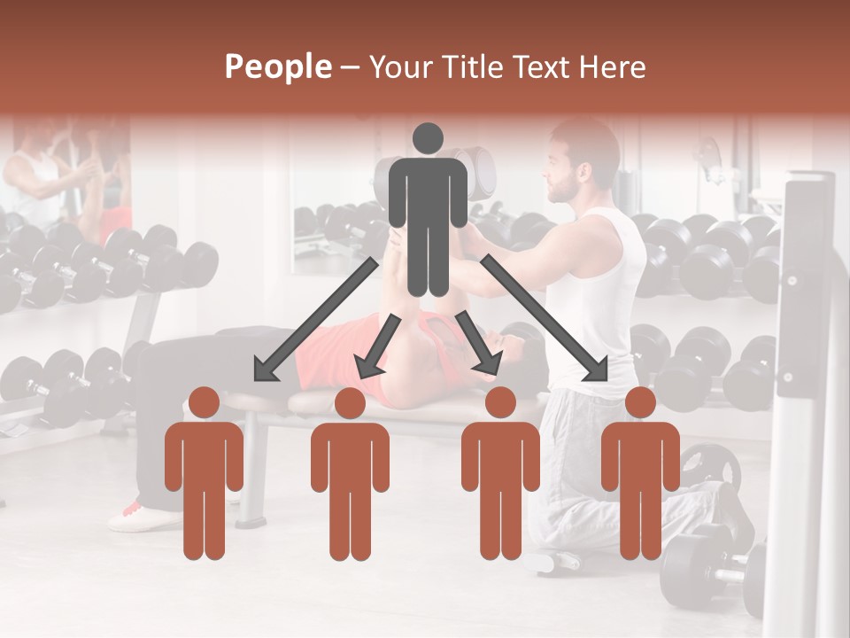 Instructor Bench Caucasian PowerPoint Template