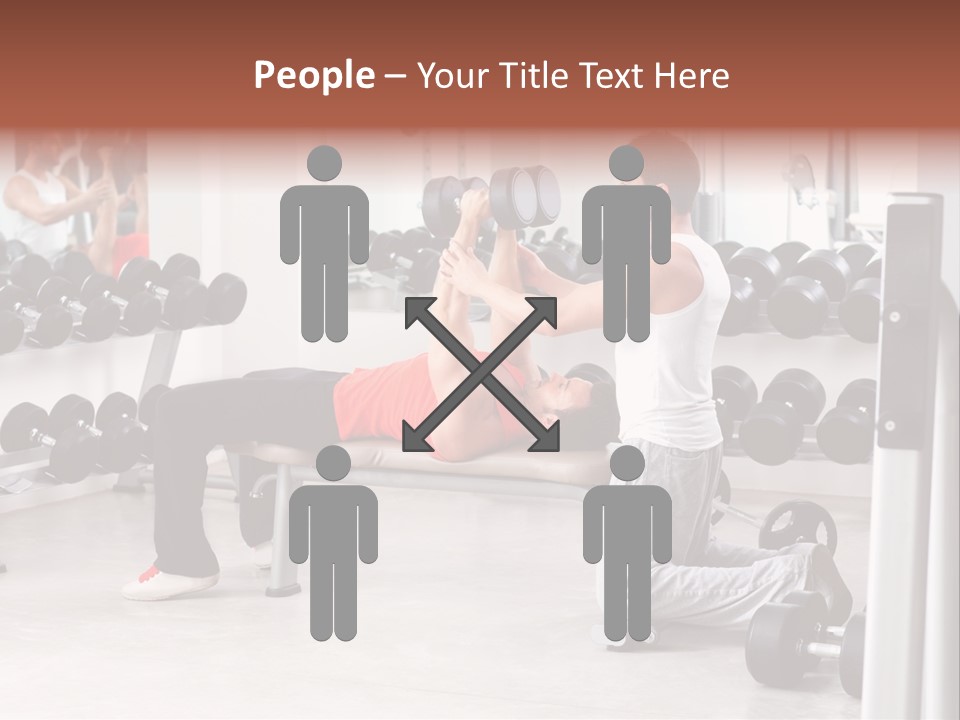 Instructor Bench Caucasian PowerPoint Template