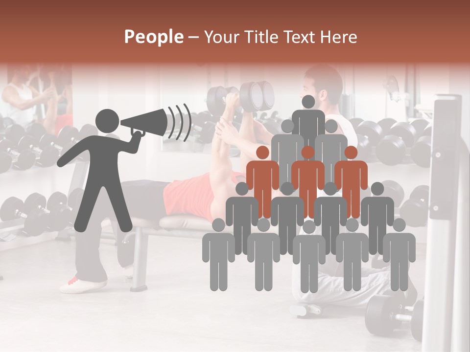 Instructor Bench Caucasian PowerPoint Template