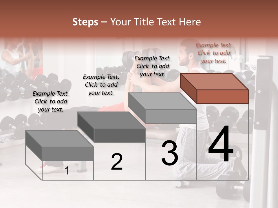 Instructor Bench Caucasian PowerPoint Template