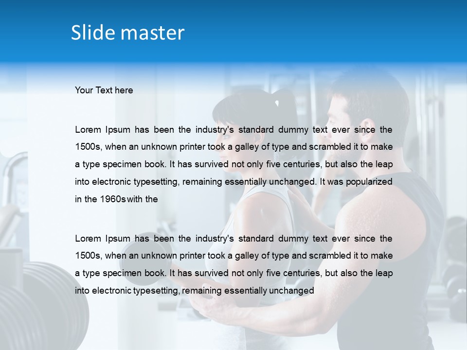 Athlete Male Weight PowerPoint Template