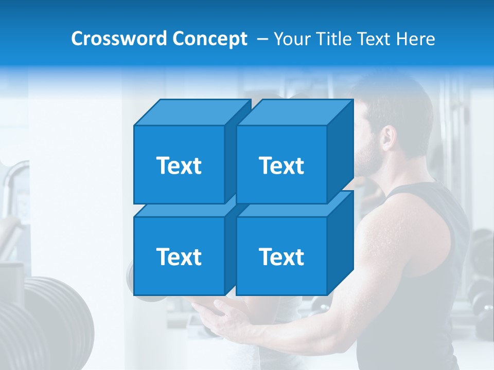 Athlete Male Weight PowerPoint Template