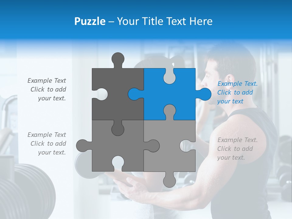 Athlete Male Weight PowerPoint Template