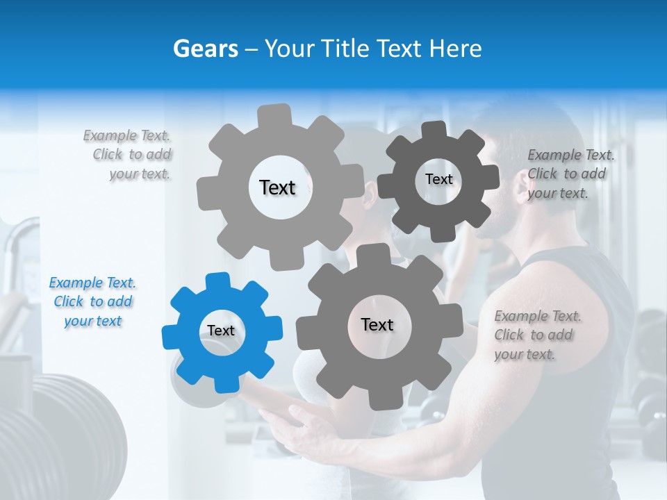 Athlete Male Weight PowerPoint Template