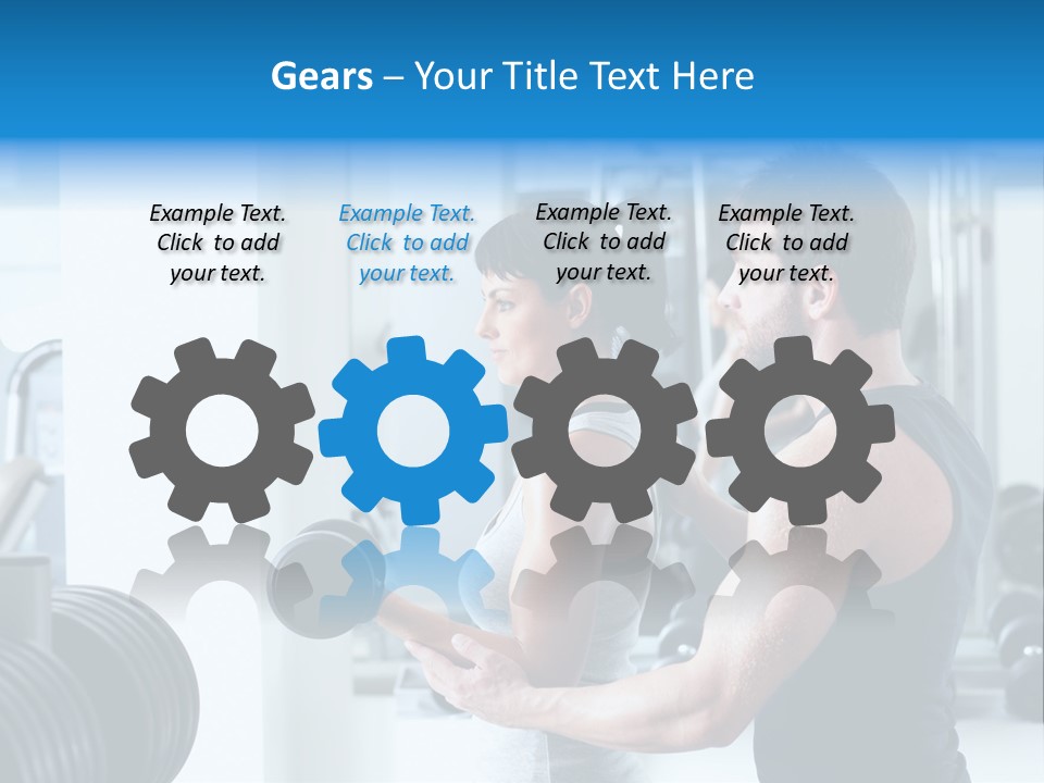 Athlete Male Weight PowerPoint Template