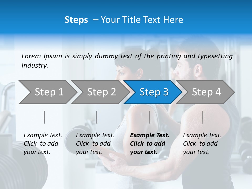 Athlete Male Weight PowerPoint Template