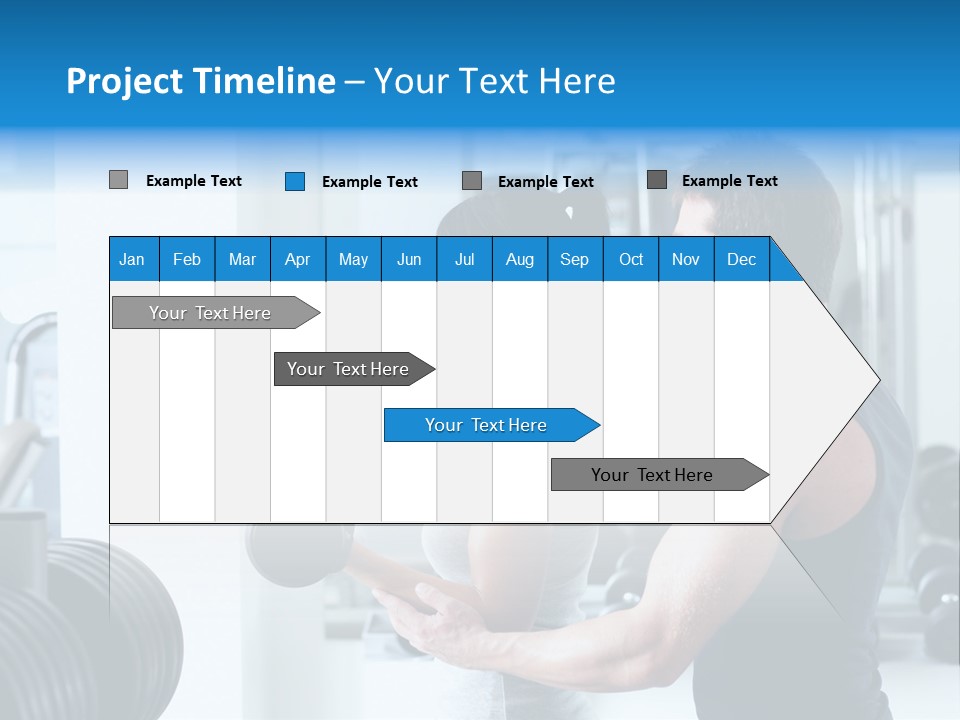 Athlete Male Weight PowerPoint Template