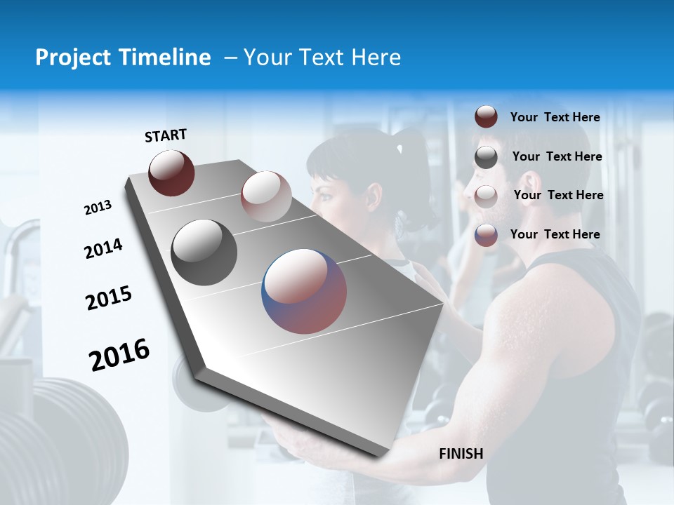 Athlete Male Weight PowerPoint Template