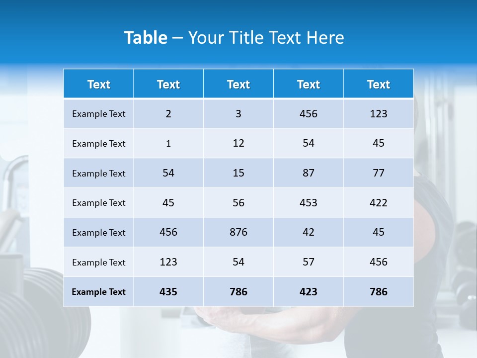 Athlete Male Weight PowerPoint Template