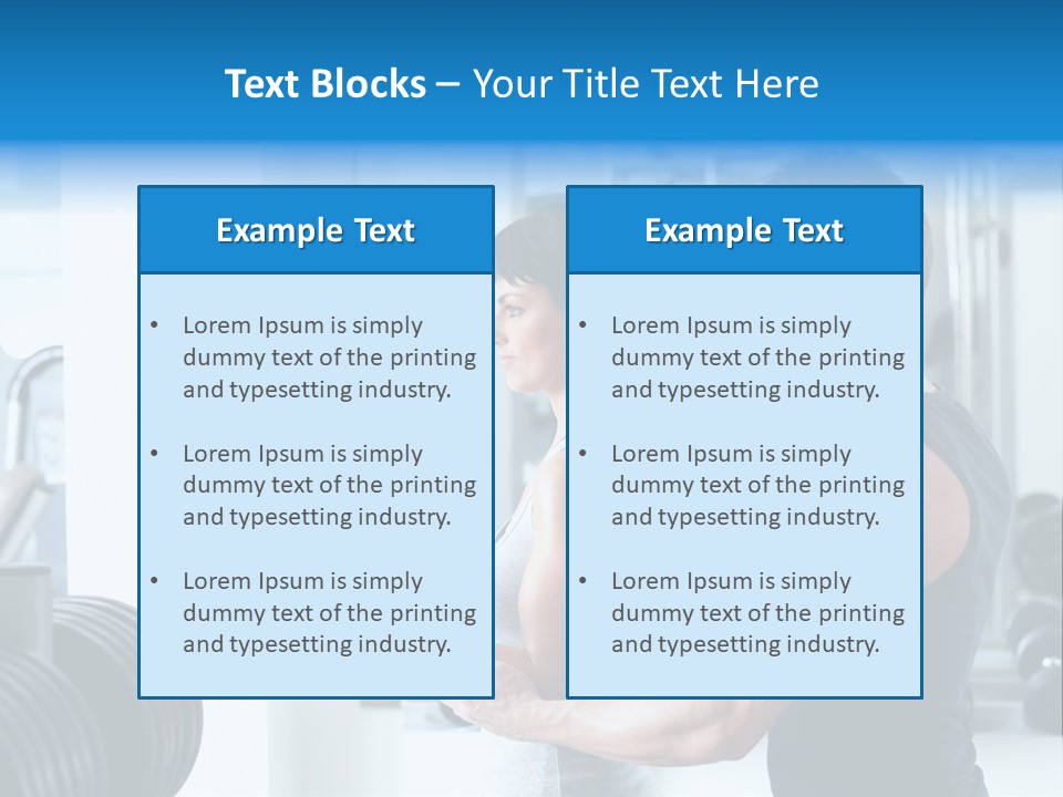 Athlete Male Weight PowerPoint Template