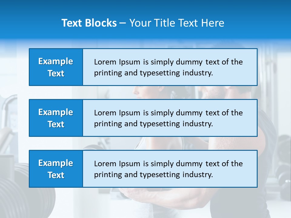 Athlete Male Weight PowerPoint Template