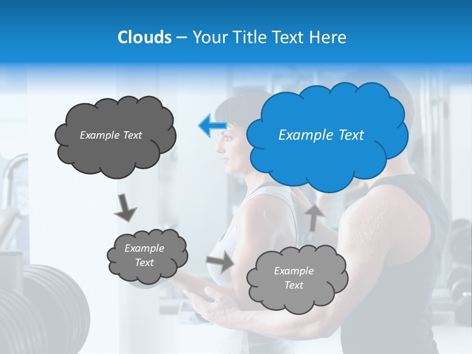 Athlete Male Weight PowerPoint Template