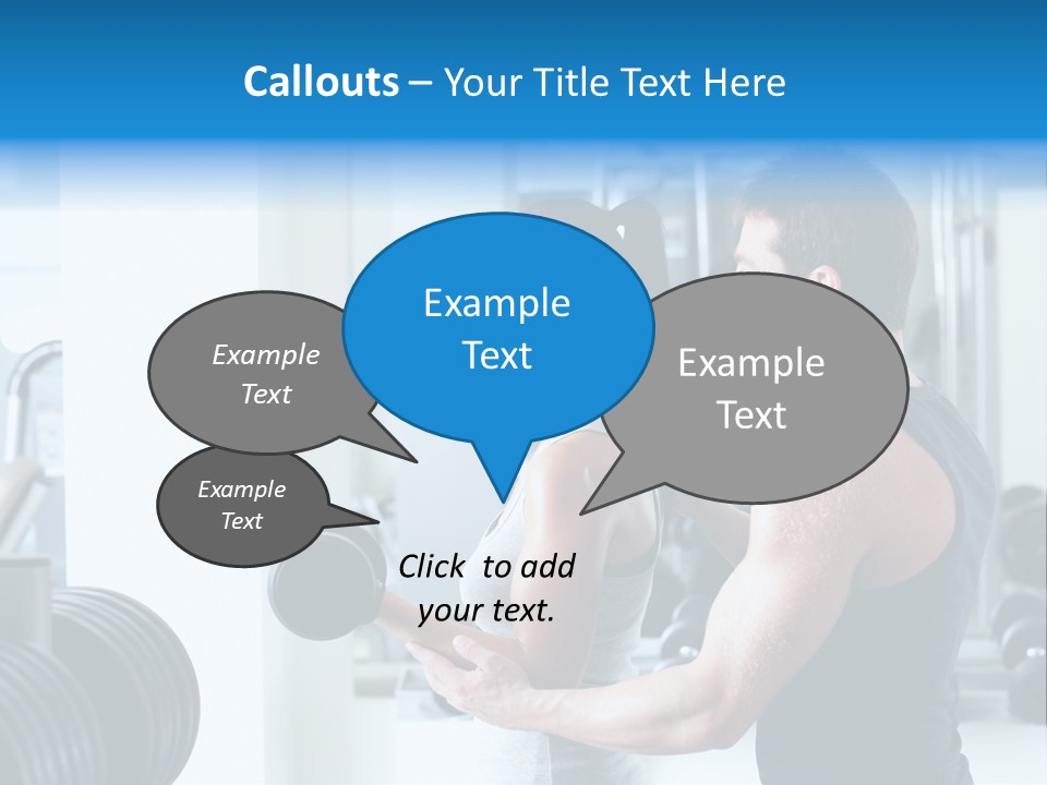 Athlete Male Weight PowerPoint Template