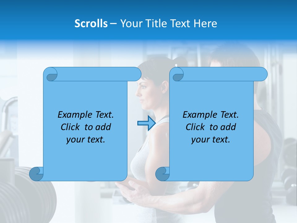 Athlete Male Weight PowerPoint Template