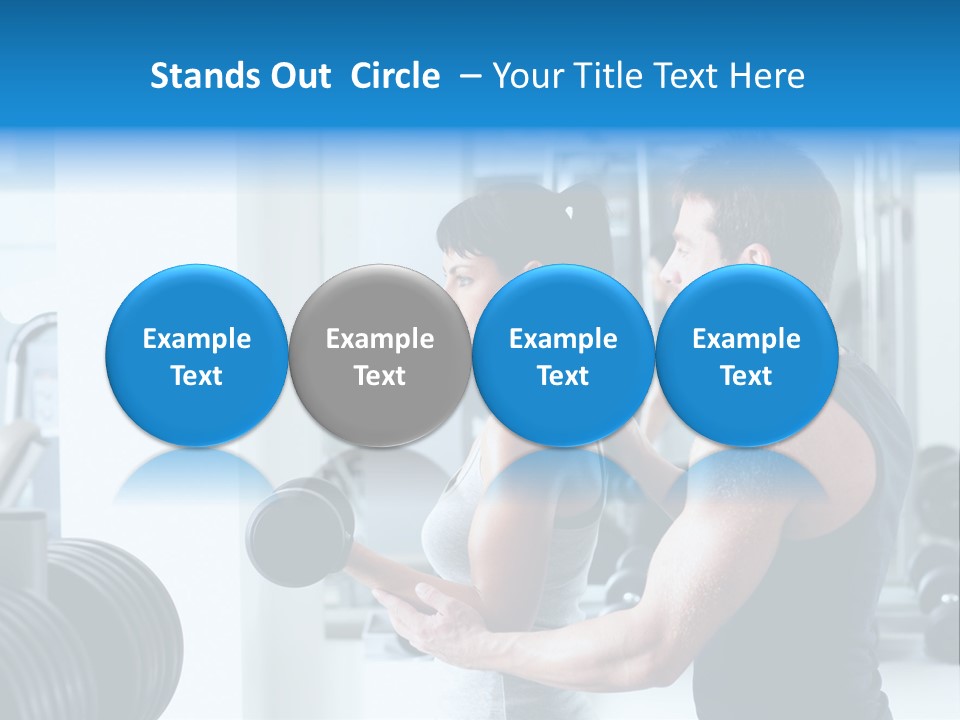 Athlete Male Weight PowerPoint Template