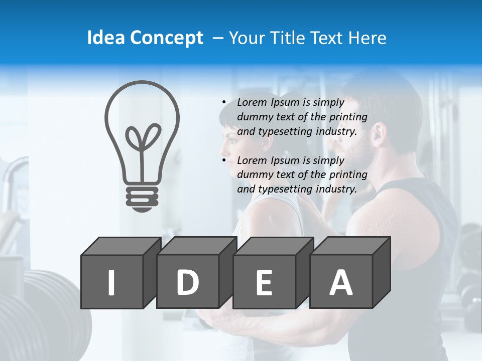 Athlete Male Weight PowerPoint Template