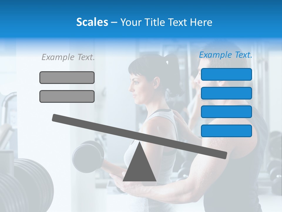 Athlete Male Weight PowerPoint Template