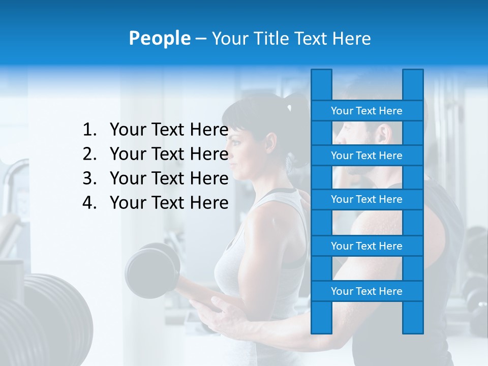 Athlete Male Weight PowerPoint Template
