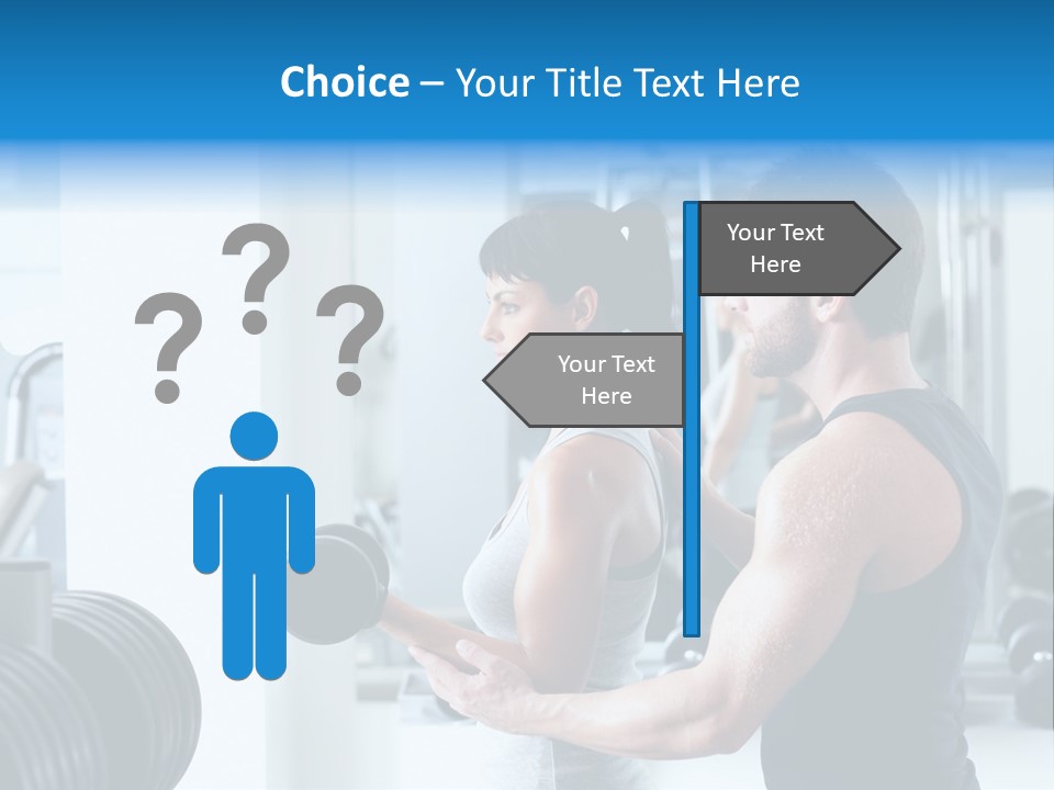 Athlete Male Weight PowerPoint Template