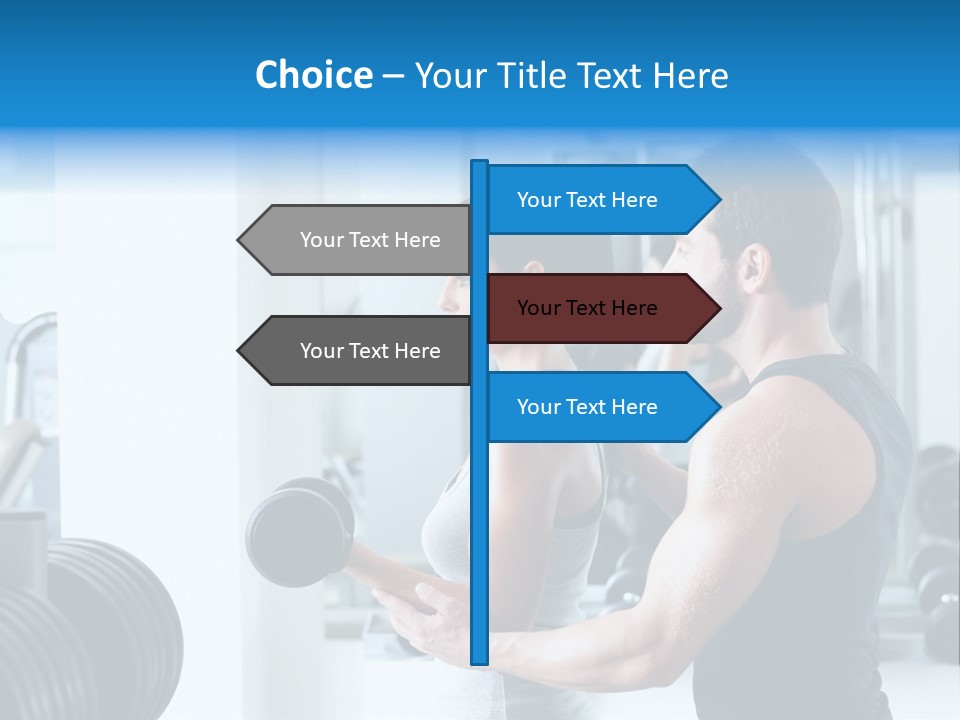 Athlete Male Weight PowerPoint Template