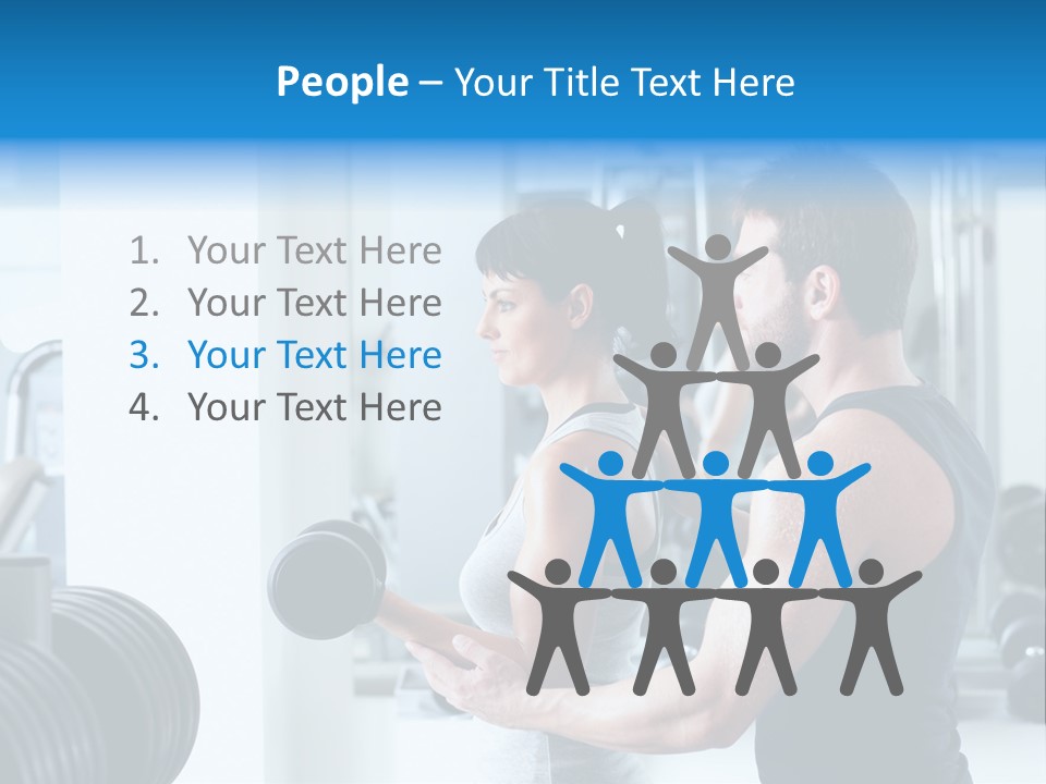 Athlete Male Weight PowerPoint Template