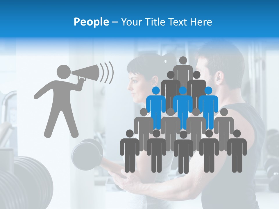 Athlete Male Weight PowerPoint Template