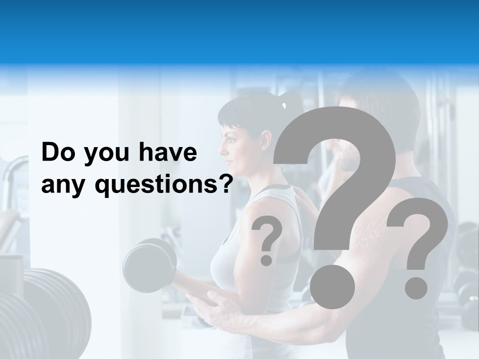 Athlete Male Weight PowerPoint Template