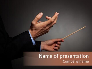 Hand Popular Choral PowerPoint Template