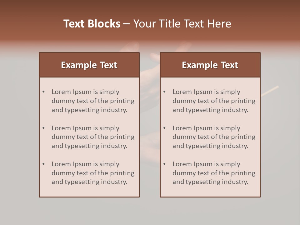 Hand Popular Choral PowerPoint Template