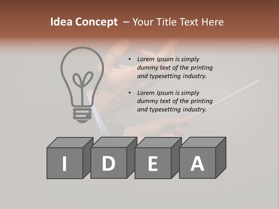 Hand Popular Choral PowerPoint Template