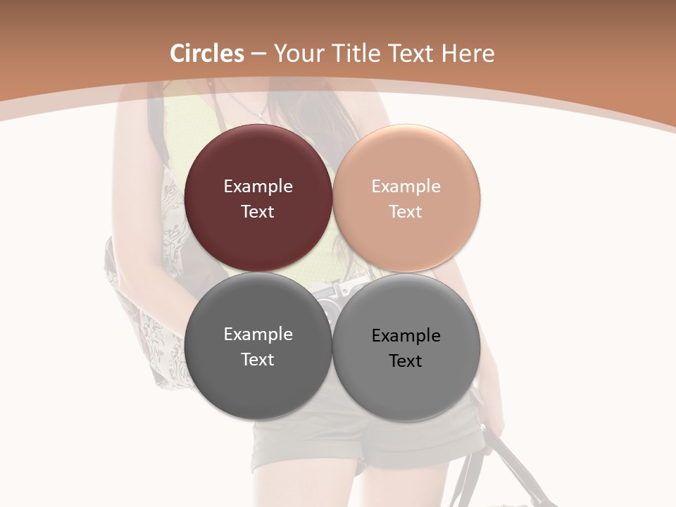 Backpacker Tropical Isolated PowerPoint Template