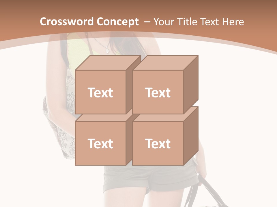 Backpacker Tropical Isolated PowerPoint Template