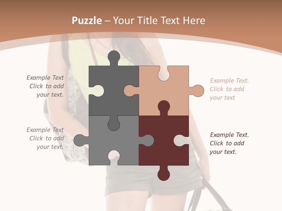 Backpacker Tropical Isolated PowerPoint Template