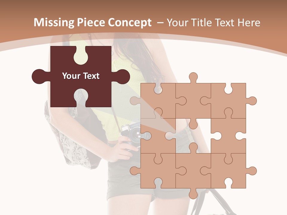 Backpacker Tropical Isolated PowerPoint Template