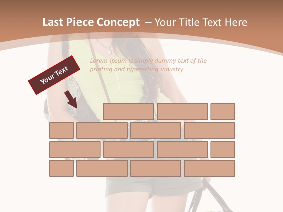 Backpacker Tropical Isolated PowerPoint Template