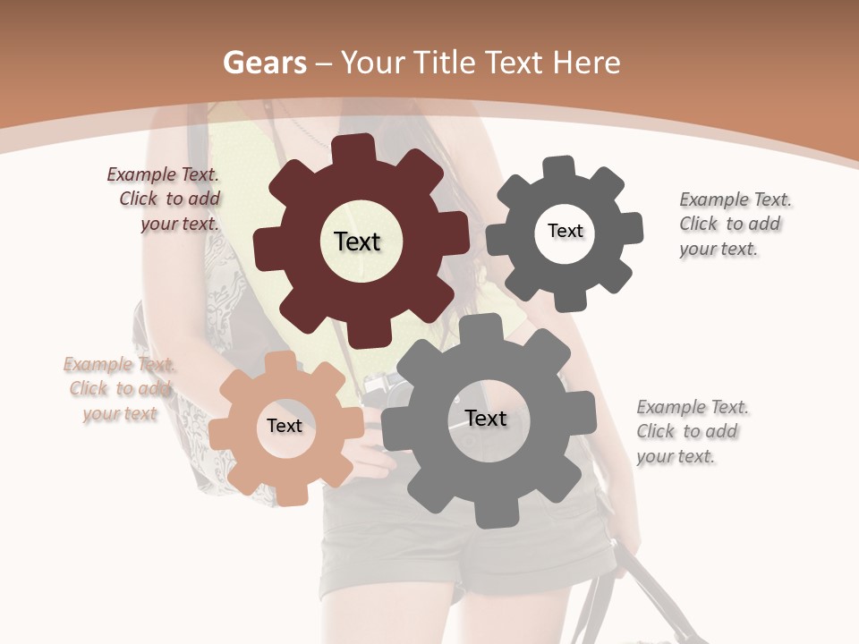 Backpacker Tropical Isolated PowerPoint Template