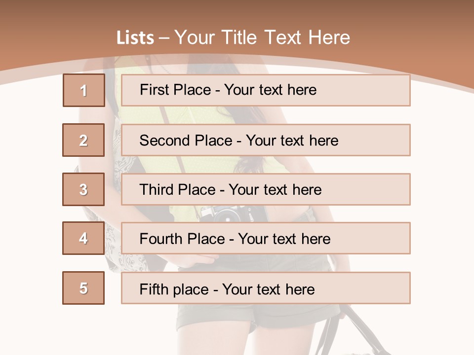 Backpacker Tropical Isolated PowerPoint Template